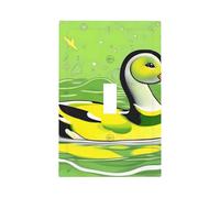 Green Duck Unbreakable Polycarbonate Switch Plate-Modern 1 Gang Light Cover for Home Office with Matching Screws