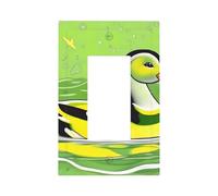 Green Duck Unbreakable Polycarbonate Switch Plate-Modern 1 Gang Light Cover for Home Office with Matching Screws