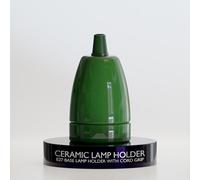 Green E27 Lamp Holder Ceramic Porcelain Heat Resistant Bulb Socket For Pendant Lighting Vintage Industrial Diy Light Fittings Uk