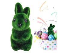 Green Easter Bunny Figurine - Artificial Foam Statue, Flocked, Garden Decoration, Lawn, Porch, Front Door, Table Corner, Party Room, Spring Fireroom and Oven