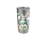 Green Easter Gnome Bunny Rabbit Easter Basket Spring Gnome Stainless Steel Insulated Tumbler