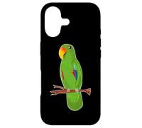 Green Eclectus Parrot Cute Drawing Case for iPhone 17