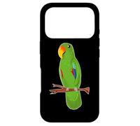 Green Eclectus Parrot Cute Drawing Case for iPhone 17 Pro