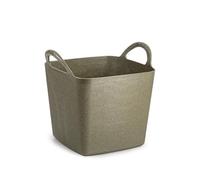 Green Eco Friendly Large Round Square Flexi Tub Versatile Multi Purpose Flexible Rubber Storage Container Bucket (Made from 100% Recycled Plastic + Aluminium) (27 Litre Square)