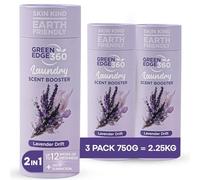Green Edge 360 3 Pack Long Lasting 2.25kg In Wash Scent Booster Beads Premium Natural Laundry Perfume Plastic Free Scent Beads Biodegradable Eco Friendly (Lavender Drift)
