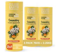 Green Edge 360 3 Pack Long Lasting 2.25kg In Wash Scent Booster Beads Premium Natural Laundry Perfume Plastic Free Scent Beads Biodegradable Eco Friendly (Citrus Meadow)