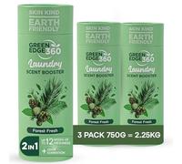 Green Edge 360 3 Pack Long Lasting 2.25kg In Wash Scent Booster Beads Premium Natural Laundry Perfume Plastic Free Scent Beads Biodegradable Eco Friendly (Forest Fresh)