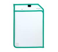 Green Edge Clear Dry Erase Write and Wipe Reusable Sleeve Pocket
