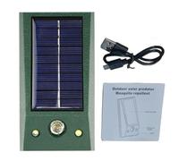 (green) Effective Strong Ultrasonic Signal Alarm 500mAh Solar Animal Repellant Ultrasonic Cat Dog Repellant Yard Accessory Cat Dog Repellant