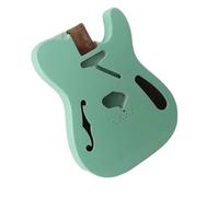 Green Electric Guitar Body Alder Wood With Semi-hollow " F " Hole