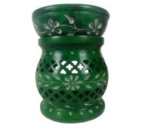 Green Elven Soapstone Essential Oil Burner/Aromatherapy Oil Burner - Large