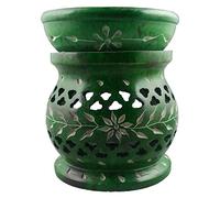 Green Elven Soapstone Essential Oil Burner/Aromatherapy Oil Burner - Medium
