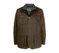 Green Embroidered Logo Wax Coated Coat - male - Barbour - Light Jackets - Green - XL - Jackets XL