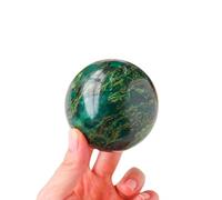 Green Emerald Crystal Ball Quartz Sphere Sculpture Ornament for Divination Home Office Decor,50-55mm