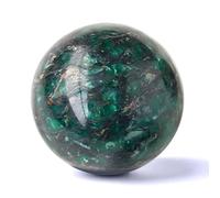 Green Emerald Crystal Ball Quartz Sphere Sculpture Ornament for Divination Home Office Decor,60-65mm