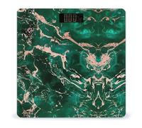 Green Emerald Rose Gold Marble Texure Fashion Digital Bathroom Weighing Scales for Body Weight LED Display Home Gym