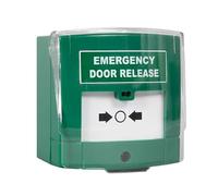 Green Emergency Resettable Break Glass Call Point For Access Control with Cover