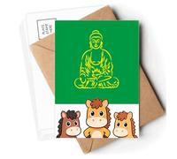 green en blessing portrait meditation Postcards Envelopes Cards Mailing Year Horse