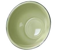 Green Enamel Bowl with Rim, round Mixing Basin for Kitchen Pasta Cakes | Classic Retro French Country Style, Large Capacity, Easy-clean Surface, Suitable for Home Cooks, Restaurants and Barbecues