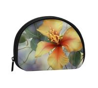 Green Eucalyptus Leaves Coin Purse Personalized Coin Bag for Women Men Change Purse Small Wallets with Zipper Mini Shell Coin Pouch Outdoor Shopping Change Storage Bag Handbags Gifts
