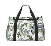 Green Eucalyptus Leaves Print Duffel Bag for Travel Weekender Overnight Carry On Bag Women Men Gym Luggage Bag Carry on