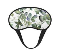 Green Eucalyptus Leaves Printed, Full Eye Covers Light Blocking Eye Masks Blackout Sleep Eye Muffs
