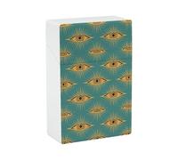 Green Evil Eye Moon Cigarette Case Box Portable Lightweight Novelty Cigarettes Holder Wallet Pocket Match Coin Pouch