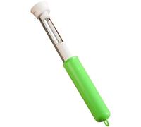 Green Extendable 2-in-1 Apple Corer Peeler, Dual Head Stainless Steel Fruit Coring Tool, Ret Retractable Design for Pears, Space-Saving Kitchen Gadget, 7.9 x 0.8 x 0.8 in / 20 x 2 x 2 cm