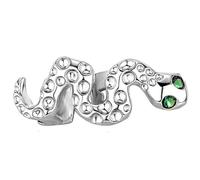 Green Eye Serpent Grillz Hip Hop Dynamic Snake Design Gold Tone Tooth Jewelry Men's Rap Accessory Gift