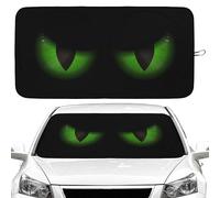 Green Eyes Car Windshield Sun Shade Foldable Sunshade Front Window Cover Sun Visor Protector Accessories for Truck SUV (59x27.5 inches)