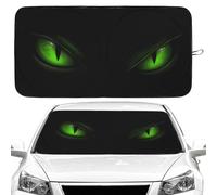Green Eyes Car Windshield Sun Shade Foldable Sunshade Front Window Cover Sun Visor Protector Accessories for SUV (59x27.5 inches)