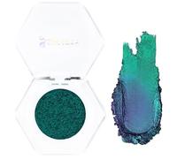 Green Eyeshadow, Chameleon Metallic Holographic Eyeshadow, Goth Makeup Eye Glitter Shimmer Palette Eye Shadow Pallets, High Pigmented Smokey Sparkly Green Blue Eyeshadow Makeup for Women