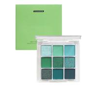 Green Eyeshadow Palette - 9 Colours Eyeshadow Set Matte and Shimmering Highly Pigmented Shades Waterproof Glitter Eye Makeup Long Lasting Blendable Cosmetics for Beauty