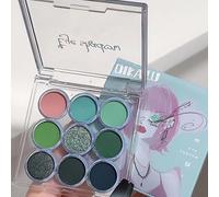 Green Eyeshadow Palette, Cyan Dark Forest Eye Shadows for Women - Long Lasting Waterproof Shimmer Matte Make-Up Palettes, Highly Pigmented Blendable