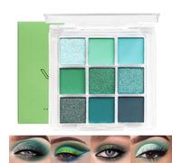 Green Eyeshadow Palette Eye Shadow Pallets for Women, Glitter Smokey Metallic Eye Shadow Dark Green Shimmer Shiny Sparkle Eye Glitter Eye Make-Up Palettes
