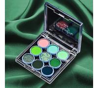 Green Eyeshadow Palette, Glitter Eye Shadow Pallets, Matte Smokey Colorful Eye Make-Up, Long Lasting Highly Pigmented Waterproof Eye Shadows Makeup Gifts for Women Girls