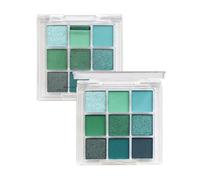 Green Eyeshadow Palette - Matte Pearlescent 9 Colors Pigmented Eye Shadow Pallet | Eye Makeup Eyeshadow | Long-Lasting Waterproof Glitter Eye Makeup Cosmetic for Professional Stage Makeup