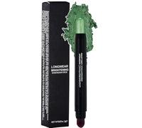 Green Eyeshadow Stick - Waterproof, Fine Shimmer - Long Lasting, Highly Pigmented Eye Shadow Pencil with Brush for Halloween Eye Makeup