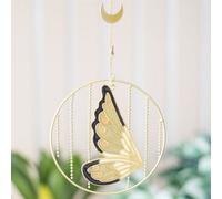 Green Fairy Wing Hanging Decor - Celestial Moon & Star Ornament