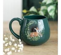 Green Fawn Ceramic Mug - Woodland Animal Lover Gift, 500Ml