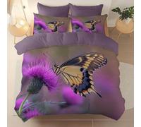 Green Feather Bedding Set Closure, Printed Microfiber Quilt Duvet Cover Set with Zipper King Size, Comfy Breathable Quilt Cover with Pillowcases Minimalism Ink Painting Bamboo