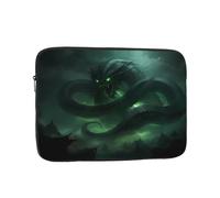 Green Feathered Serpent Picture Shockproof Portable Laptop Sleeve Case 17 inch for Men and Women Business Travel, School, and Office Daily Use
