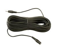 Green Feathers 20m DC Power Extension Cable 1.3mm / 3.5mm Jack - Black Green Feathers Black