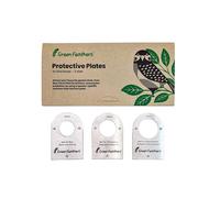 Green Feathers Bird Box Protective Stainless Steel Cover Plates - (Pack of 3) in Silver Green Feathers Silver
