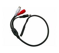 Green Feathers CCTV Security Camera Inline Audio Microphone with Loop Through Power in Black Green Feathers Black