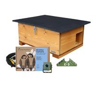 Green Feathers Deluxe Hedgehog House & Wired 700 TVL Outdoor Camera Kit, Includes Eco-Friendly Nest Box House and Extension Lead (Wired Camera & Hedgehog House, UK Power Supply)