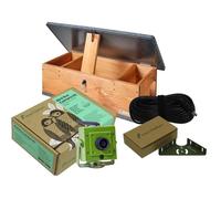 Green Feathers Hedgehog Feeding Station with WiFi HD Camera Starter Pack in Green Green Feathers Green