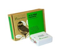 Green Feathers RCA to HDMI Video Adapter - L9 x W14 x H3 cm in White Green Feathers White