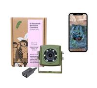 Green Feathers Wired Network Bird Box & Wildlife HD Camera 3rd Gen (Camera Only) in Green Green Feathers Green