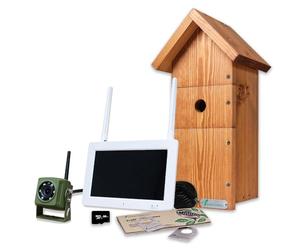 Green Feathers Wireless HD Bird Box Camera & Portable Screen Pack, Watch Footage Of Nesting Birds In Real Time On The Included 7" Portable Monitor (Wireless Camera & Screen Complete Pack)